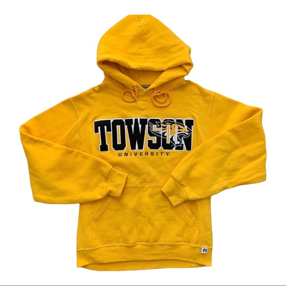 Towson Tigers Fanatics Branded Campus Pullover Hoodie- Yellow - Picture 1 of 3